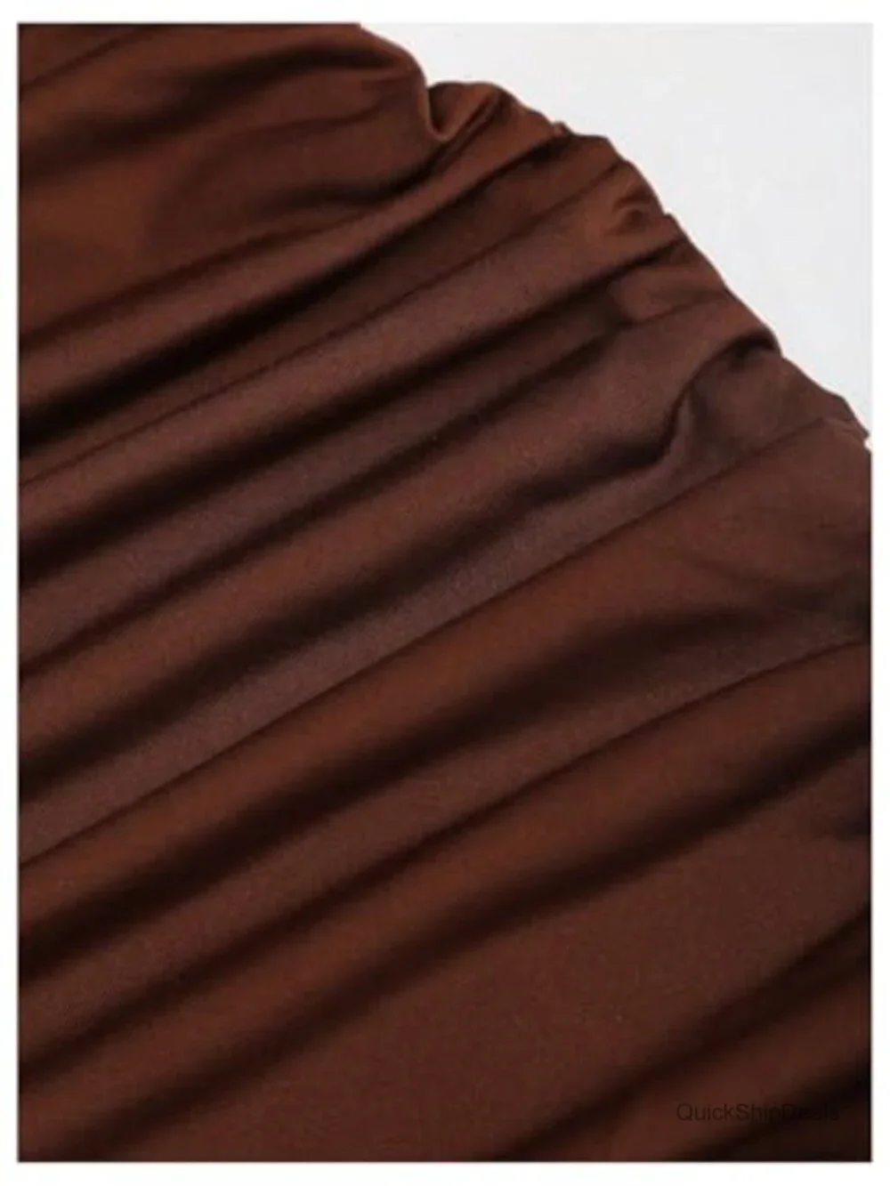 V Neck Draped Mini Dress Ruched Sleeveless Bodycon Party Cocktail Dress - Picture 5 of 5